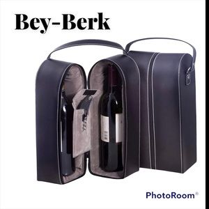 Bey-Berk Dual Wine Bottle Caddy